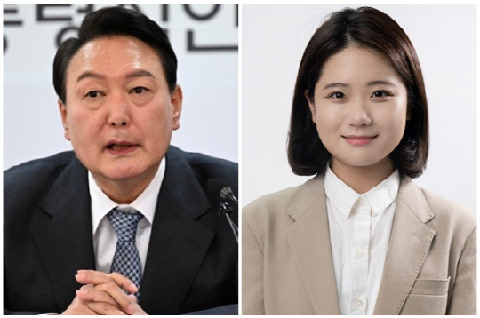 윤석열 대통령(왼쪽)과 박지현 전 더불어민주당 비상대책위원장. <박지현 SNS, 연합뉴스>